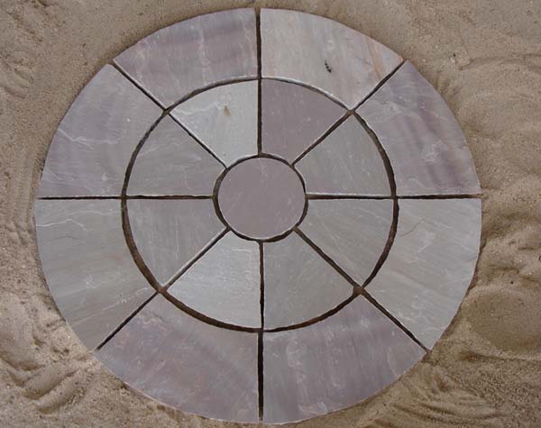 Autumn Brown Circle Paving